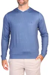 Tailorbyrd Golf Print Performance Hooded Pullover In Blue