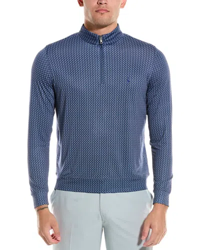 Tailorbyrd Golf Tees Printed Performance 1/4-zip Pullover In Blue