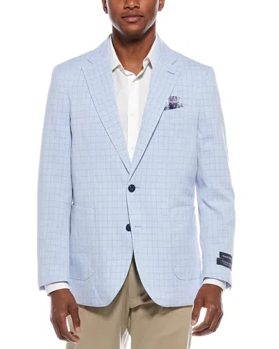 Tailorbyrd Grid Check Sportcoat In Blue