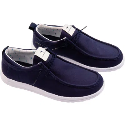 Tailorbyrd Guy Canvas Boat Shoe In Blue