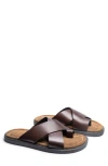 Tailorbyrd Hampton Leather Sandal In Brown