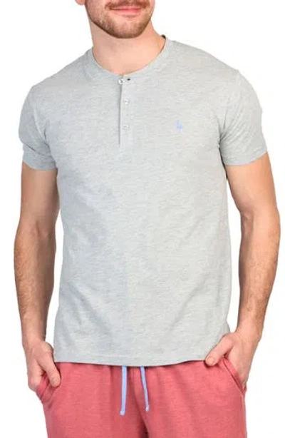 Tailorbyrd Henley Lounge T-shirt In Grey Heather