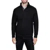 Tailorbyrd Hidden Snap Front Quilted Pullover In Black