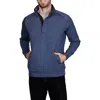 Tailorbyrd Hidden Snap Front Quilted Pullover In Blue