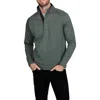 Tailorbyrd Hidden Snap Front Quilted Pullover In Green