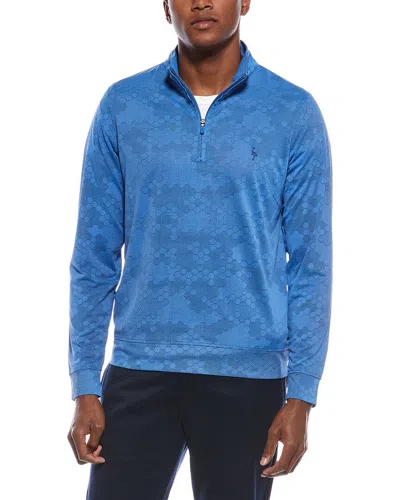 Tailorbyrd Honeycomb Jacquard Textured Performance 1/4-zip Pullover