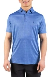 Tailorbyrd Honeycomb Textured Performance Polo In Blue