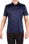 Tailorbyrd Honeycomb Textured Performance Polo In Brown