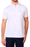 Tailorbyrd Honeycomb Textured Performance Polo In Dove White