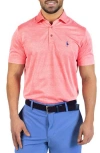 Tailorbyrd Honeycomb Textured Performance Polo In Pink