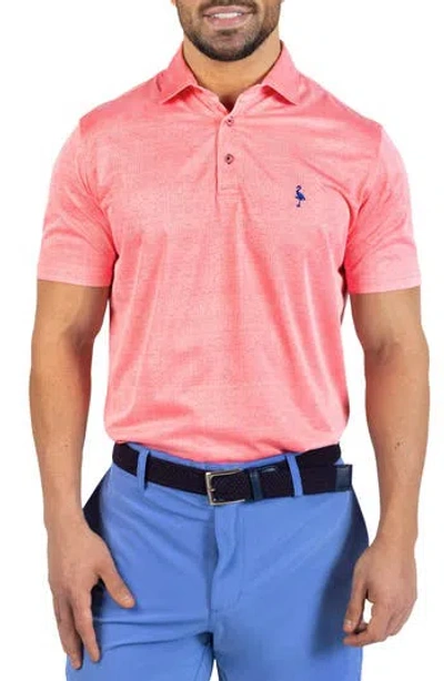 Tailorbyrd Honeycomb Textured Performance Polo In Pink