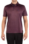 Tailorbyrd Honeycomb Textured Performance Polo In Purple