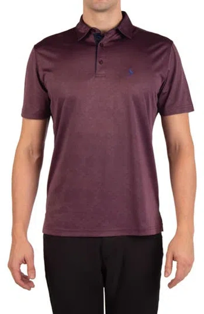Tailorbyrd Honeycomb Textured Performance Polo In Purple