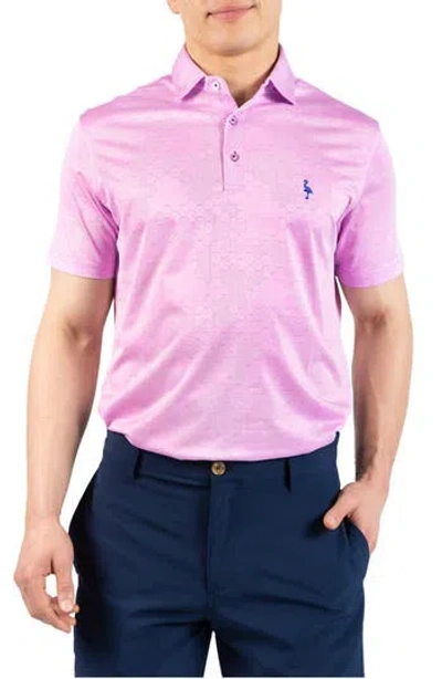 Tailorbyrd Honeycomb Textured Performance Polo In Purple