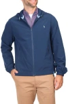 Tailorbyrd Hooded Performance Jacket In Navy