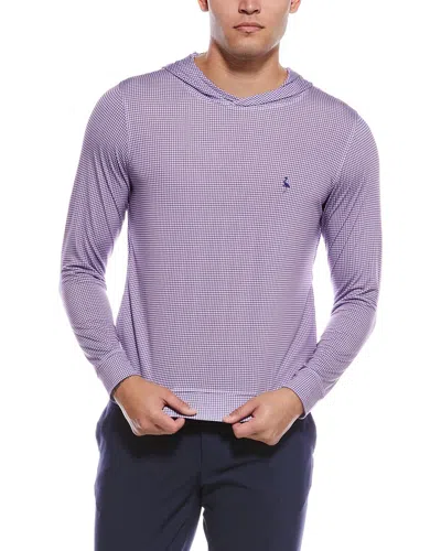 Tailorbyrd Houndstooth Printed Performance Hoodie In Purple