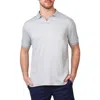Tailorbyrd Johnny Collar Micro Piqué Modal Blend Polo In Light Grey Heather