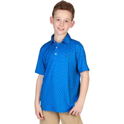 Tailorbyrd Kids' Byrds Performance Polo In Blue