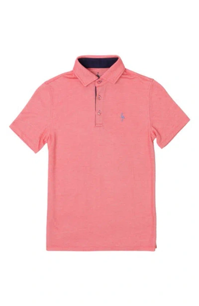 Tailorbyrd Kids' Contrast Trim Polo In Pink