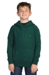 Tailorbyrd Kids' Sueded Fleece Hoodie In Green