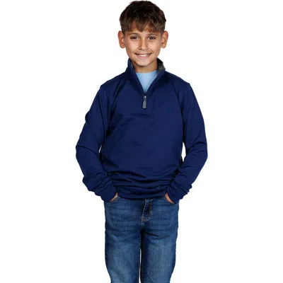 Tailorbyrd Kids' Fleece Quarter-zip Pullover In Blue