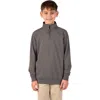Tailorbyrd Kids' Fleece Quarter-zip Pullover In Brown