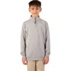 Tailorbyrd Kids' Fleece Quarter-zip Pullover In Gray