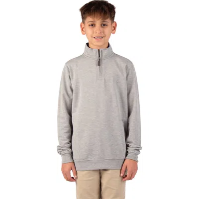 Tailorbyrd Kids' Fleece Quarter-zip Pullover In Gray