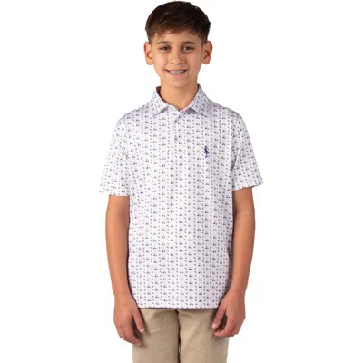 Tailorbyrd Kids' Golf Carts Performance Polo In White