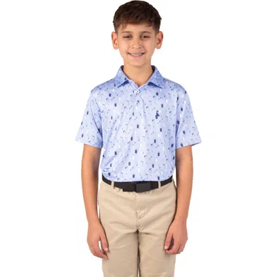 Tailorbyrd Kids' Golf Gear Performance Polo In Blue