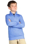 Tailorbyrd Kids' Golf Tee Quarter Zip Sweatshirt In Blue