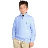 Tailorbyrd Kids' Houndstooth Quarter-zip Pullover In Blue