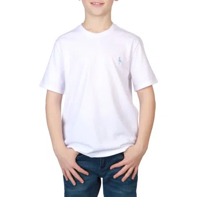 Tailorbyrd Kids' Mélange Knit T-shirt In White Dove