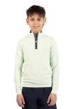 Tailorbyrd Kids' Micro Grid Textured Pullover In Green