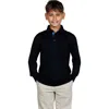 Tailorbyrd Kids' Modal Blend Polo In Black