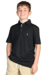 Tailorbyrd Kids' Modal Blend Polo In Black