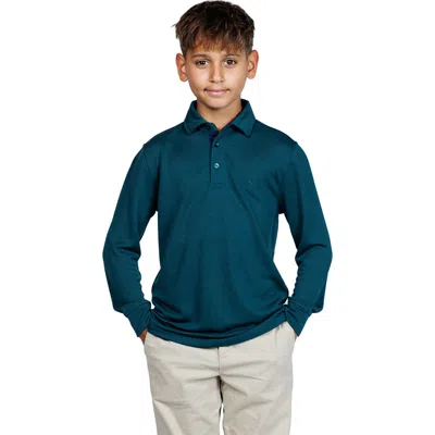 Tailorbyrd Kids' Modal Blend Polo In Green