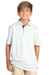 Tailorbyrd Kids' Modal Blend Polo In Melange Grey