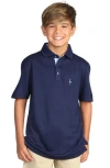 Tailorbyrd Kids' Modal Blend Polo In Navy