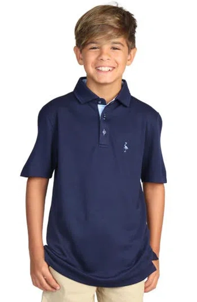 Tailorbyrd Kids' Modal Blend Polo In Navy