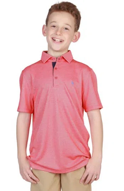Tailorbyrd Kids' Modal Blend Polo In Paprika