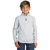 Tailorbyrd Kids' Sueded Fleece Quarter Zip Pullover In Light Grey Heather
