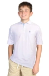 Tailorbyrd Kids'  Boy's Mesh Performance Polo In White