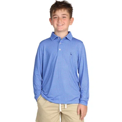 Tailorbyrd Kids' Performance Polo In Blue