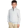 Tailorbyrd Kids' Modal Blend Quarter Zip Pullover In Blue