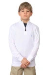 Tailorbyrd Kids' Quarter Zip Pullover In White