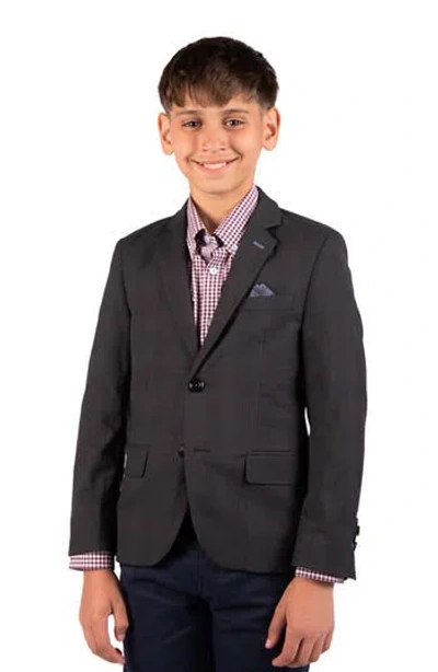 Tailorbyrd Kids' Shadow Glen Plaid Sport Coat In Black