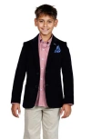 Tailorbyrd Kids' Solid Fine Wale Corduroy Sport Coat In Black