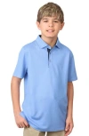 Tailorbyrd Kids' Solid Knit Polo In Blue