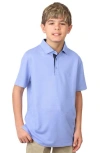 Tailorbyrd Kids' Solid Knit Polo In Blue